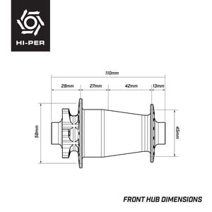 Hi-per Front Hub- Silver