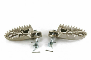 Piranha Wide Footpegs - Stainless Steel CRF110
