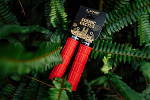 Lyne Cosmic Cactus Single Lock-on Grips -Red