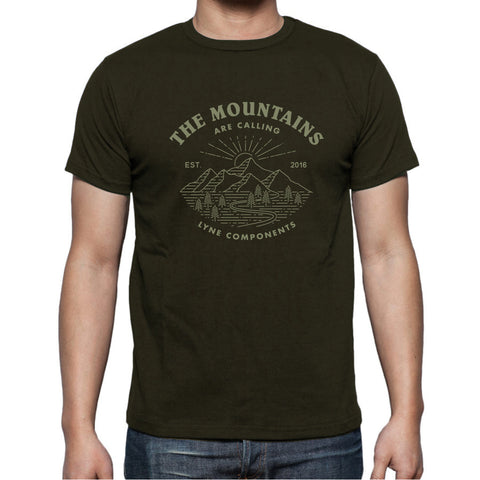 Lyne Mountains Are Calling T-Shirt - Army Green