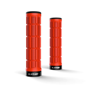 Lyne Cosmic Cactus Single Lock-on Grips -Red